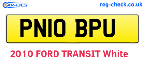 PN10BPU are the vehicle registration plates.