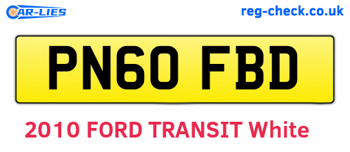 PN60FBD are the vehicle registration plates.