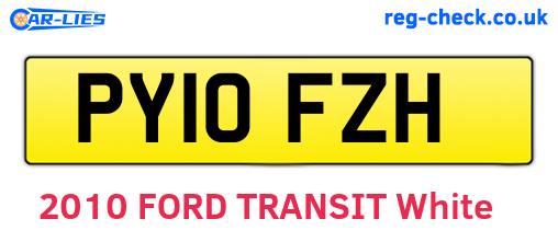 PY10FZH are the vehicle registration plates.