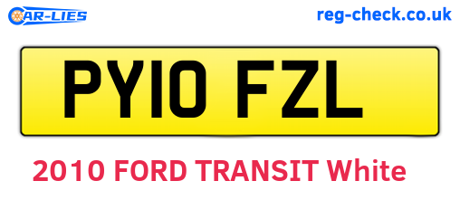 PY10FZL are the vehicle registration plates.
