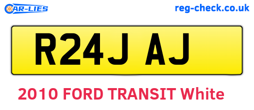R24JAJ are the vehicle registration plates.