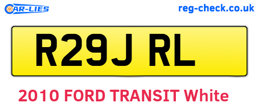 R29JRL are the vehicle registration plates.