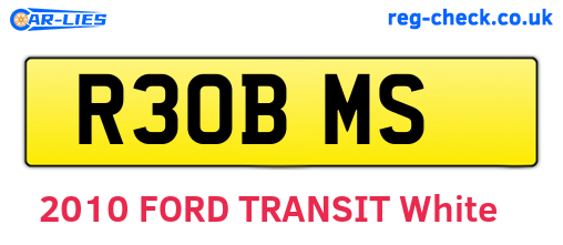 R30BMS are the vehicle registration plates.