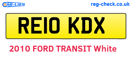 RE10KDX are the vehicle registration plates.