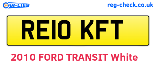 RE10KFT are the vehicle registration plates.