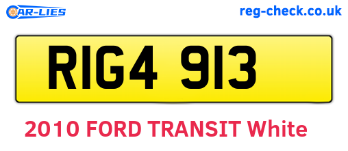 RIG4913 are the vehicle registration plates.
