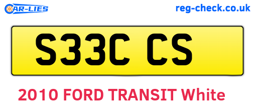 S33CCS are the vehicle registration plates.