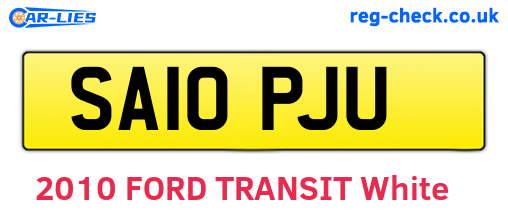 SA10PJU are the vehicle registration plates.