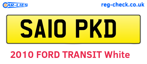 SA10PKD are the vehicle registration plates.