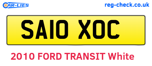SA10XOC are the vehicle registration plates.