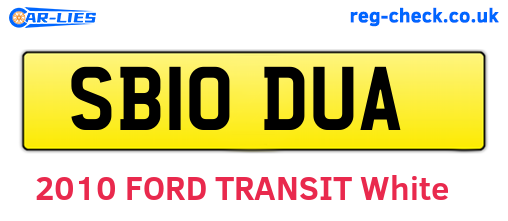SB10DUA are the vehicle registration plates.