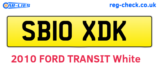 SB10XDK are the vehicle registration plates.