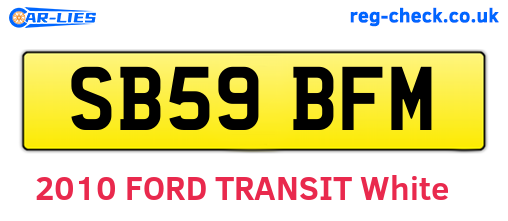 SB59BFM are the vehicle registration plates.