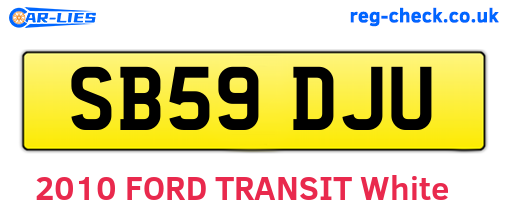 SB59DJU are the vehicle registration plates.
