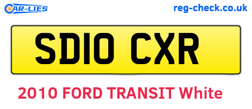 SD10CXR are the vehicle registration plates.