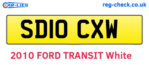 SD10CXW are the vehicle registration plates.