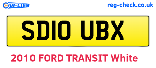 SD10UBX are the vehicle registration plates.