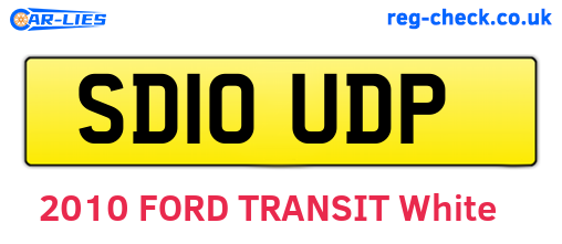 SD10UDP are the vehicle registration plates.