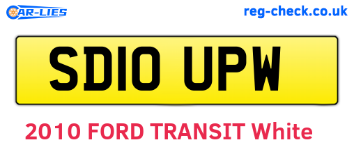 SD10UPW are the vehicle registration plates.