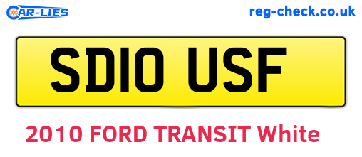 SD10USF are the vehicle registration plates.