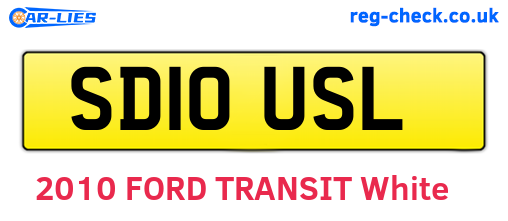 SD10USL are the vehicle registration plates.
