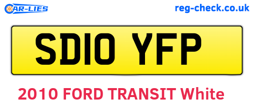 SD10YFP are the vehicle registration plates.