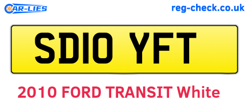 SD10YFT are the vehicle registration plates.