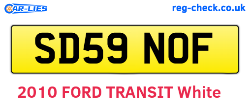 SD59NOF are the vehicle registration plates.
