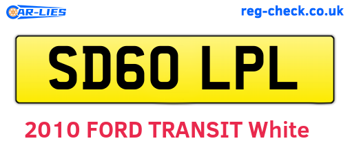 SD60LPL are the vehicle registration plates.