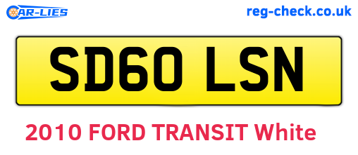SD60LSN are the vehicle registration plates.