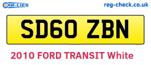 SD60ZBN are the vehicle registration plates.
