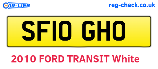 SF10GHO are the vehicle registration plates.