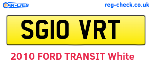 SG10VRT are the vehicle registration plates.