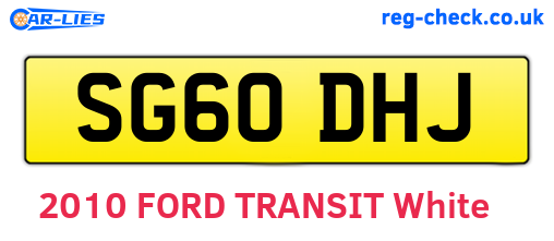 SG60DHJ are the vehicle registration plates.