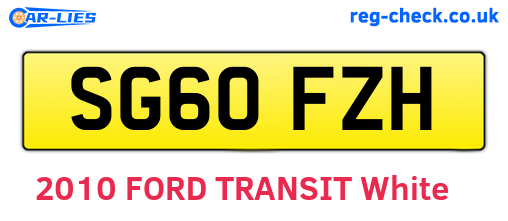 SG60FZH are the vehicle registration plates.