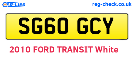 SG60GCY are the vehicle registration plates.