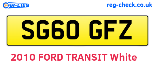 SG60GFZ are the vehicle registration plates.