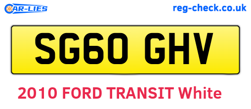 SG60GHV are the vehicle registration plates.