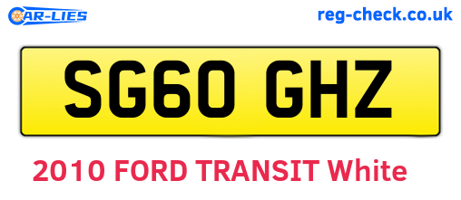 SG60GHZ are the vehicle registration plates.