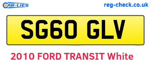 SG60GLV are the vehicle registration plates.