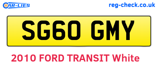 SG60GMY are the vehicle registration plates.