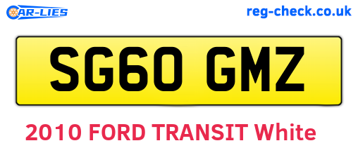 SG60GMZ are the vehicle registration plates.