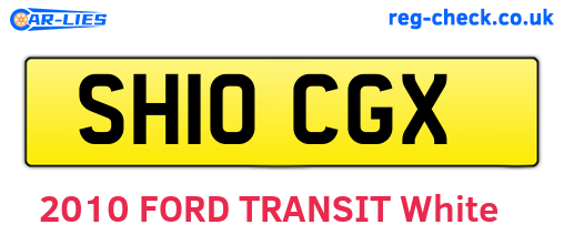 SH10CGX are the vehicle registration plates.