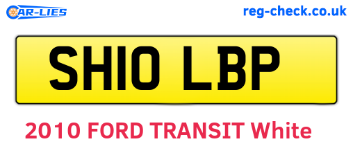 SH10LBP are the vehicle registration plates.