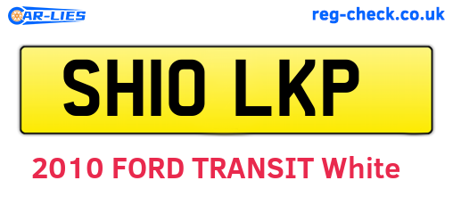 SH10LKP are the vehicle registration plates.