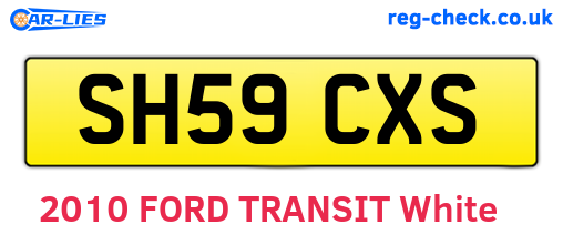 SH59CXS are the vehicle registration plates.