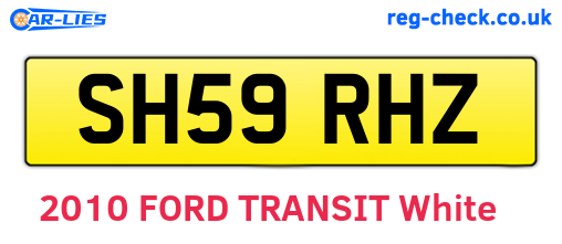 SH59RHZ are the vehicle registration plates.