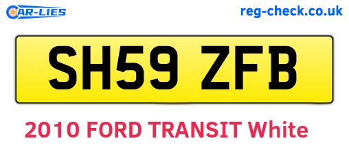 SH59ZFB are the vehicle registration plates.