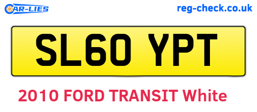 SL60YPT are the vehicle registration plates.