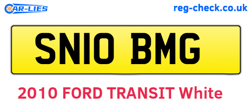 SN10BMG are the vehicle registration plates.